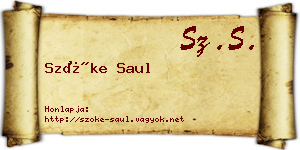 Szőke Saul névjegykártya